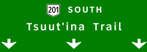 A rendering shows signage for a section of the southwest leg of the Calgary Ring Road. A 12 kilometre section of Tsuut’ina Trail is now open to traffic.