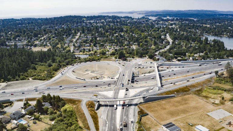 After four years of work, construction and landscaping crews are putting finishing touches on the McKenzie Interchange project in the Capital Regional District on Vancouver Island. The $96-million project was initially announced in July of 2015 and work started in September 2016. The federal government contributed $32.6 million to the project and the province kicked in $63.3 million.