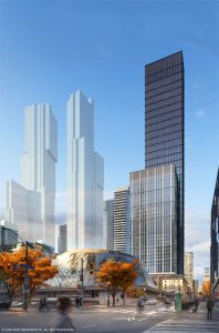 SHoP Architects and Adamson Architects have been appointed by Dream Office REIT and Humbold Properties to convert three heritage buildings into a mixed-use tower on King Street West in Toronto.