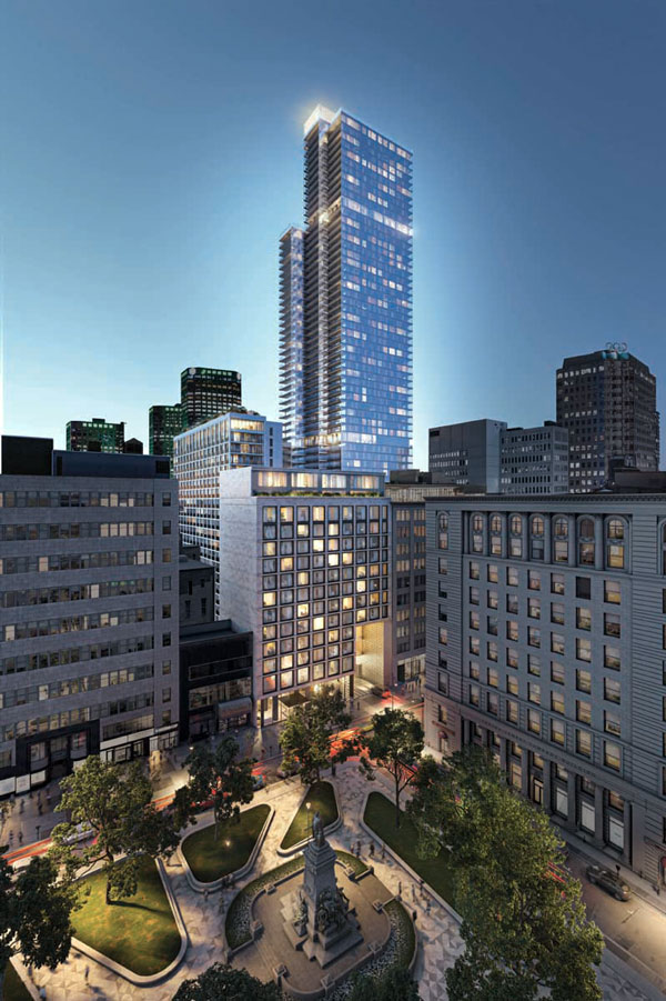 In four years, the site, known as 1 Square Phillips in Montreal, will be home to the tallest residential tower in the city, with panoramic views of the St. Lawrence River.