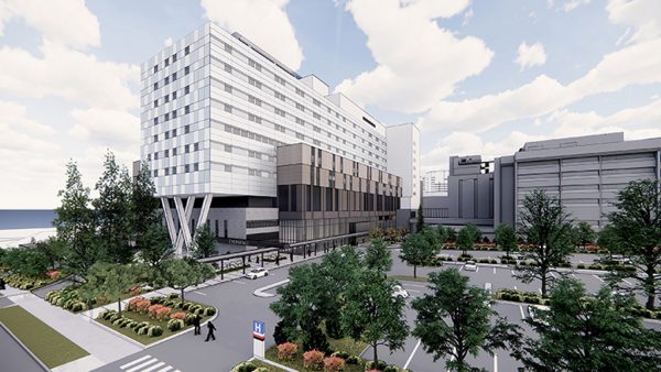 A rendering shows what the next phase of construction on the Royal Columbian Hospital redevelopment project will look like.