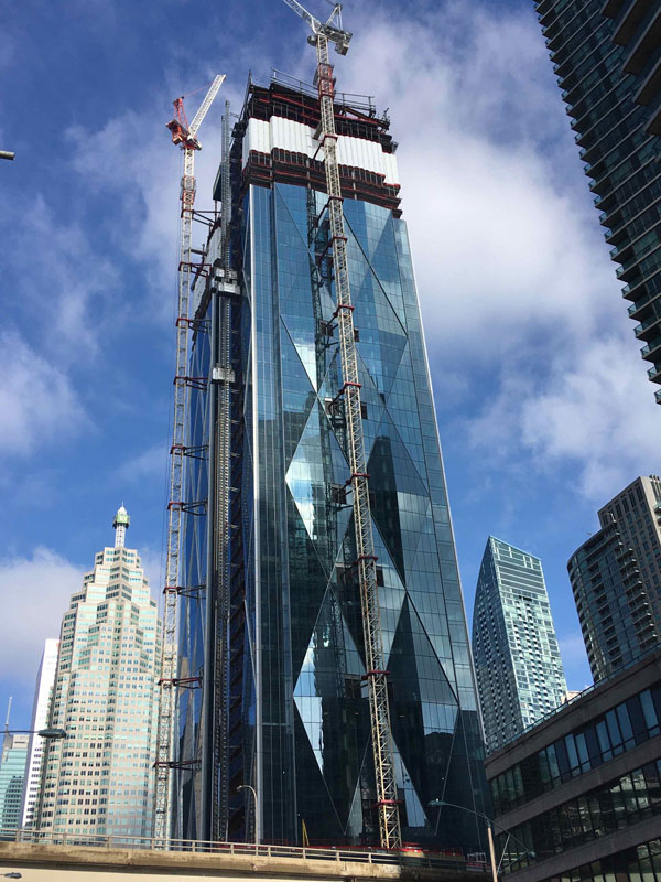 Glass enclosure of the CIBC Square project at 81 Bay Street in Toronto circa 2019 was undertaken by Bass Installation. Bass’s president Stephen Callender has assumed the role of president of the new Afro-Canadian Contractors Association.