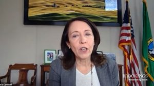 Cantwell urges trade-enabling infrastructure in Brookings speech
