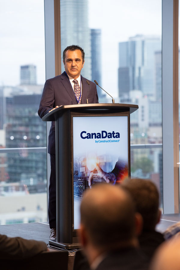 A steadfast supporter of all the company’s initiatives, Mark Casaletto would often kick off one of ConstructConnect Canada’s signature events, CanaData.