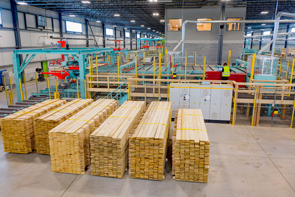 Element5 recently opened Ontario’s first and only certified cross-laminated timber manufacturing facility. The plant in St. Thomas, near London, also has the capability of making glued laminated timber, known as glulam.