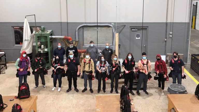 The Enhanced Construction Program, a partnership between Carpenters’ Local 494, Tecumseh and the Greater Essex County District School Board, gives students an opportunity to spend a semester learning the ins and outs of the trade.