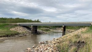 Bridge repaired following fiery crash in Pouce Coupe