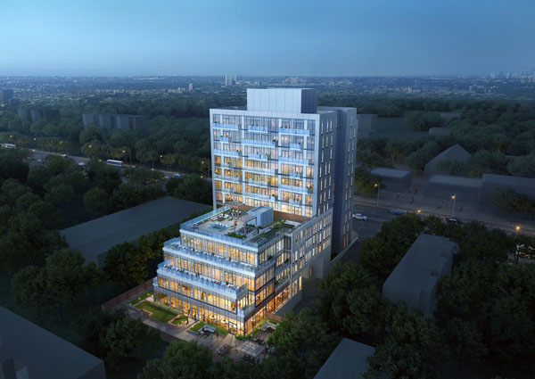 East Pointe from Mutual Developments will be an 11-storey mid-rise at 4569 Kingston Rd. in Toronto with 104 units starting from the $400,000s.