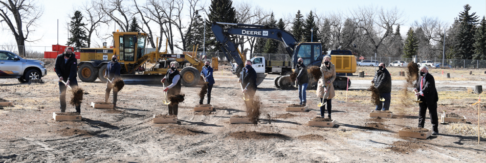 Alberta Premier Jason Kenney and other dignitaries tossed shovels of soil to kick-start construction of a massive new Agri-food Hub and Trade Centre at Exhibition Park in southeast Lethbridge, Alta. in the spring.