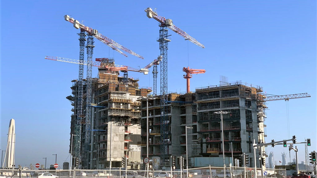 Nine tower cranes currently operating to help construct Qatar megaproject