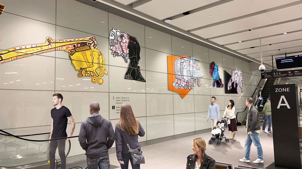 Artwork gives Union Station Bus Terminal a pop of colour