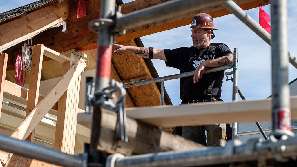 Trevor Botkin, a trained carpenter, says he wanted to “recover out loud” and use his experience to help others. He says it helps him ease some of the shame he feels about his past drug use and turns his dark days into something positive.