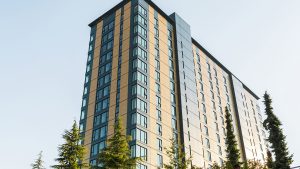 A number of demonstration projects have been built in B.C. to show the potential of tall wood building, including the 18-storey Brock Commons Tallwood House at the University of British Columbia.