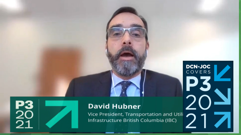 David Hubner, vice-president, transportation and utilities with Infrastructure British Columbia, discussed P3 procurement in B.C. at the CCPPP Conference.