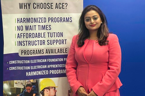Supneet Chawla, founder and CEO of ACE Community College in Surrey, B.C., began her business in her 20s after struggling to get her footing after moving to Canada from India. She did not want other immigrants to struggle like she did. 