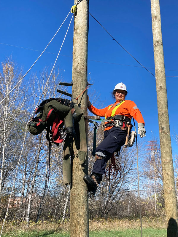 The All-Women Line Crew Ground Support (LCGS) program is the only one of its kind in Canada specifically designed for First Nation women from the transmission company’s owner communities. All four women who graduated were pre-selected for apprenticeships with Valard, the engineering, procurement and construction contractor on the project, and are currently employed by the contractor.  