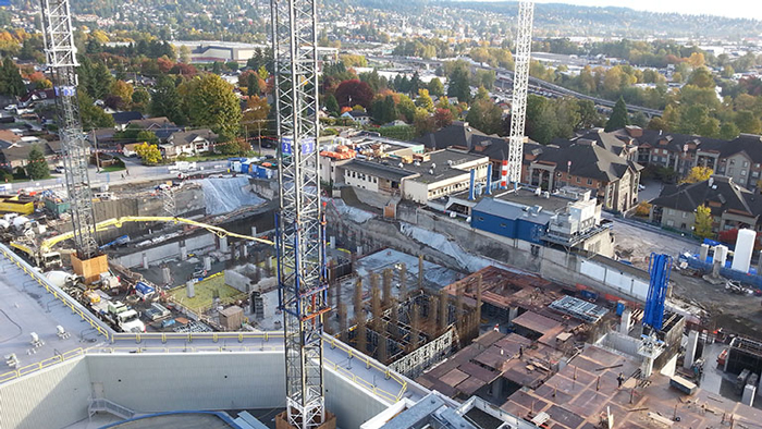 The massive Royal Columbian Hospital project is creating about 3,600 direct and 2,200 indirect jobs. During the peak construction period there will be as many as 700 construction workers onsite every day. EllisDon is the design-builder for phase two and recently signed a management agreement for the third phase.