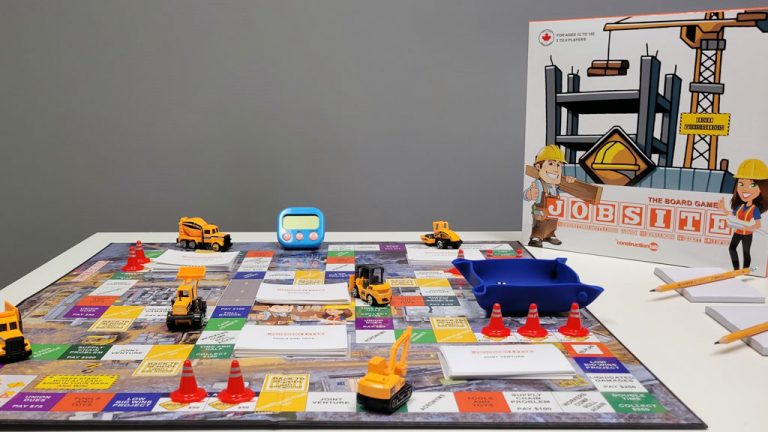 The JOBSITE board game is a new way for youth and families to learn about the ICI and homebuilding construction industry together while having fun.