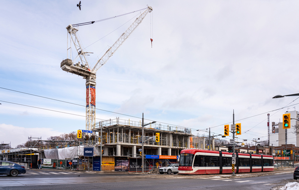 Canderel celebrated a milestone at its 900 St. Clair W. project recently with the completion of the ground-floor ramp.