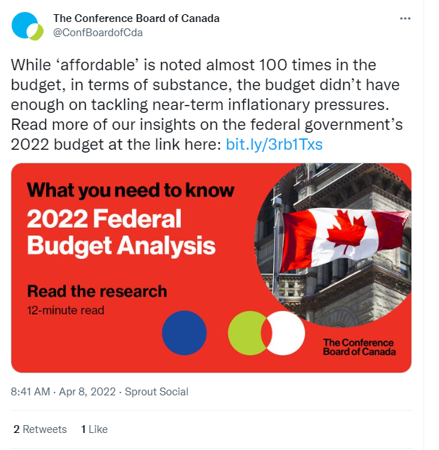 The Conference Board of Canada on Twitter