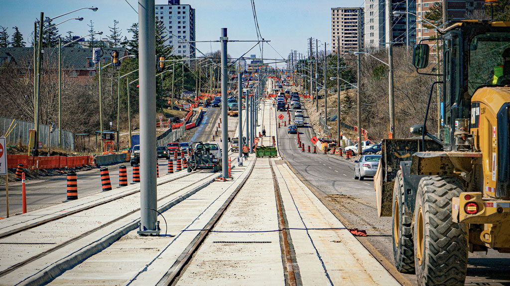 35 per cent of the total track work carried out for Finch West LRT