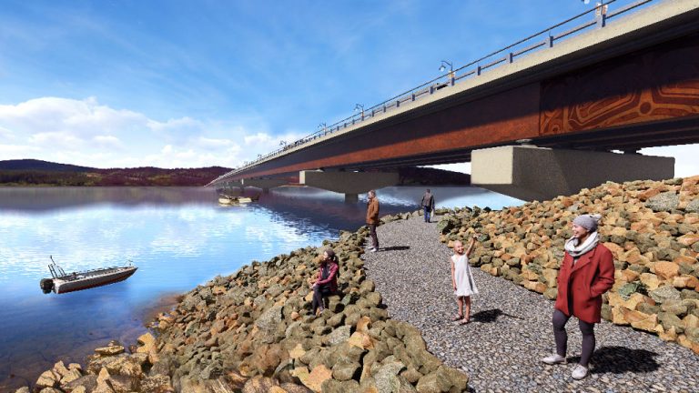 A rendering shows the future design of the Yukon Bay Bridge, the territory’s largest capital project ever. Graham Infrastructure LP has been chosen to construct the project.