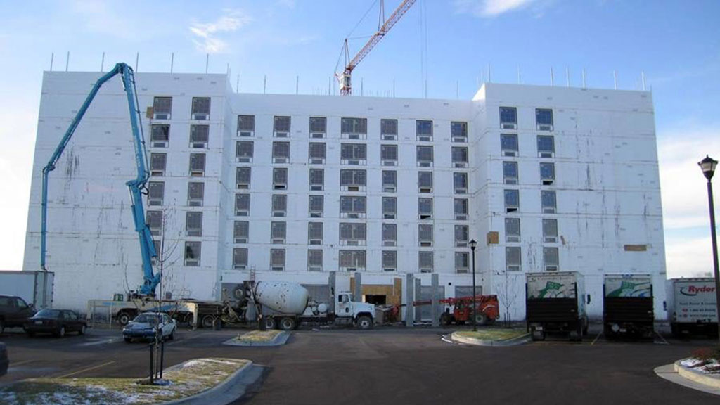 Insulated Concrete Forms are often the choice for publicly-funded residential housing and mid-size commercial buildings.