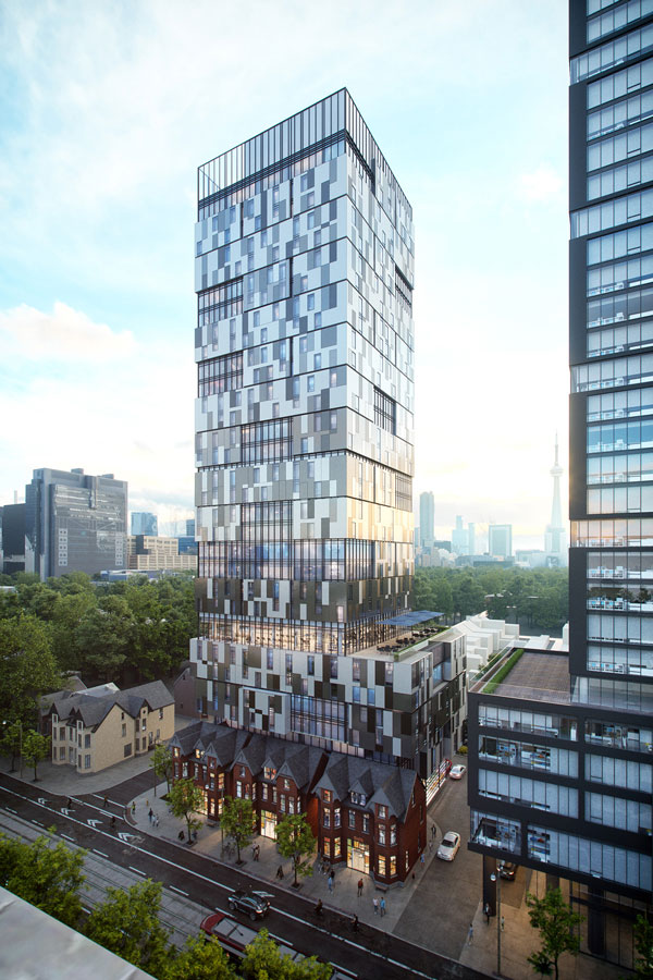 A new 31-storey, mixed-used development proposed for downtown Toronto is aiming to be the tallest mass timber tower in the world. Unix Housing is the developer on the project. Consultants include ICON Architects (architects); The Planning Partnership (planner and landscape); Vortex Fire (code); ERA Architects (heritage); Blackwell (structural); WSP (civil); and BA Group (traffic). The team is looking to incorporate the existing heritage buildings into the building itself.