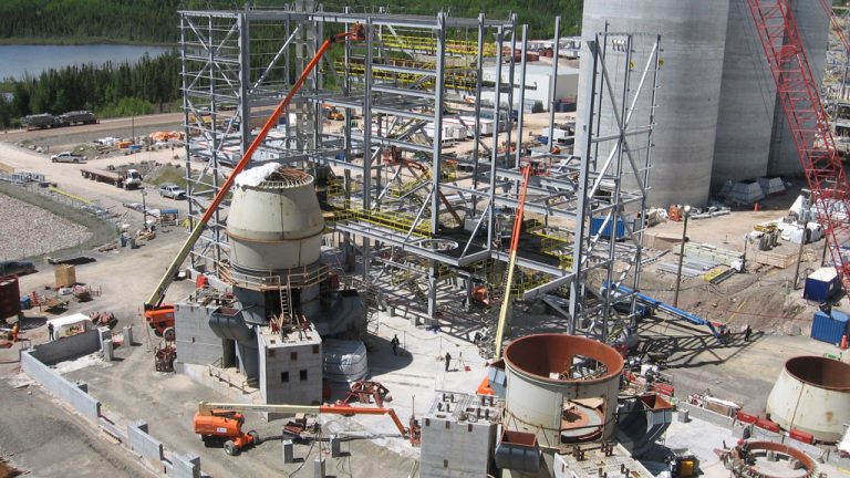 Production capacity has been identified as one of a number of issues hitting Ontario’s concrete sector. The last plant to be built in the region is the McInnis plant in Quebec, commissioned in 2017. Pictured: the plant under construction.