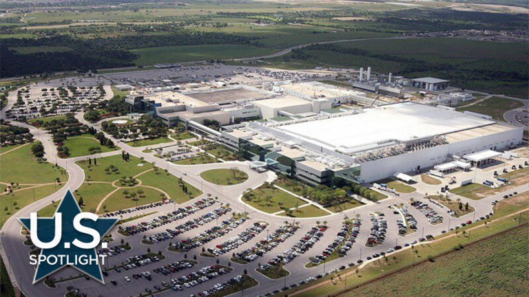 Pictured is Samsung’s chip fab facility 30 miles of Austin. A new $17 billion facility is scheduled to open in 2024 in Taylor, Texas.