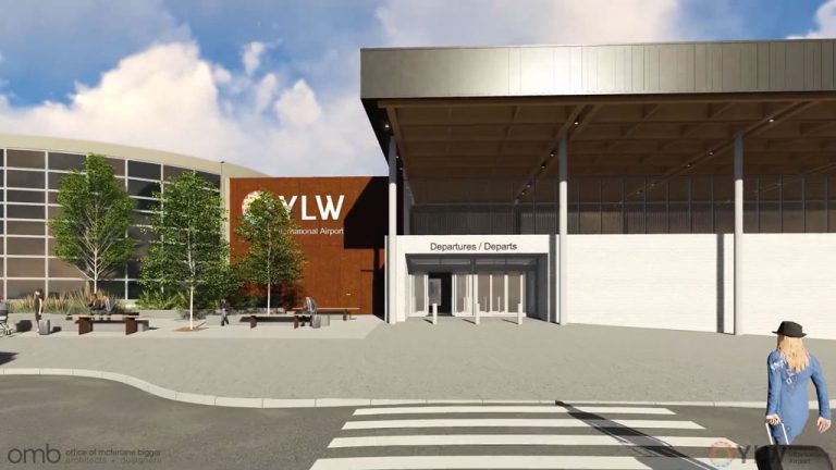 A video shows the design of a major expansion planned for Kelowna International Airport.