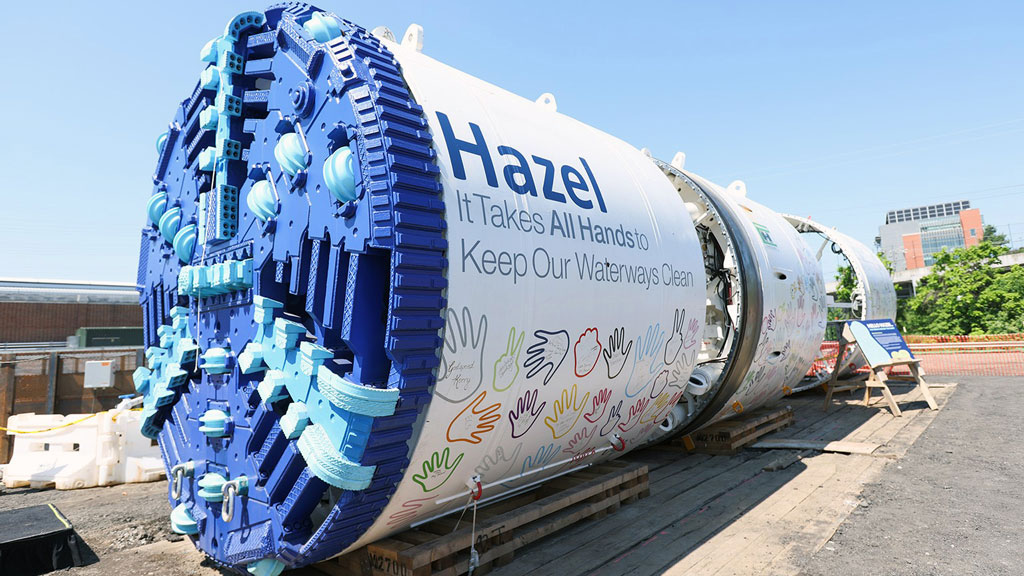 Tunnel boring machine arrives in Alexandria to dig waterfront tunnel