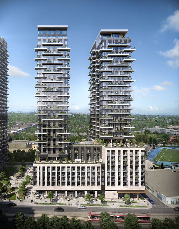 It is anticipated that Canderel’s three-tower Foret project, designed for Toronto’s Forest Hill community by BDP Quadrangle, will break ground in 2023.