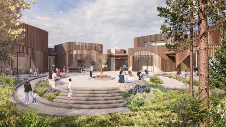 The Awitgati Longhouse and Cultural Centre in Fredericton, N.B. will have a central exterior courtyard with a ceremonial fire as a focal point.