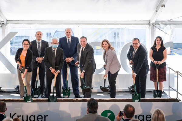 Construction on the new tissue manufacturing plant will take place over the next two years and generate numerous construction jobs and direct employment in the plant itself. Quebec Premier Francois Legault, Kruger Products chief executive officer Dino Bianco, and other dignitaries attended a sod-turning at the site recently.