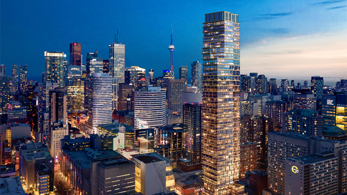 Located steps away from Yonge and Dundas square in Toronto, the 8 Elm on Yonge development is located in the heart of downtown Toronto close to a variety of amenities and transit. 