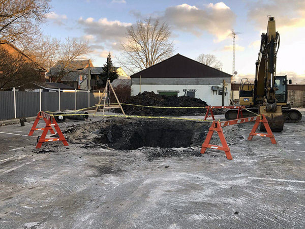 Pictured is a well being dug up in Wheatley. One year later, remediation nears completion, and answers to what caused the explosion have been found: a gas leak from one, and possibly from more than one of three locations, all of which contain abandoned wells.