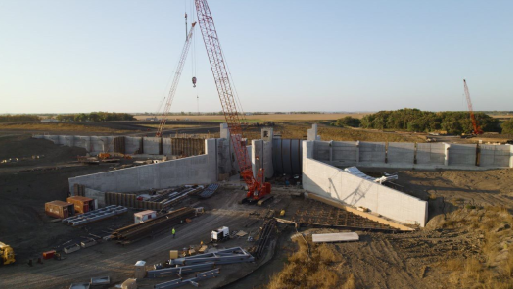 Work on the FM Area Diversion comprehensive project was recognized with a series of P3 Awards. The Wild Rice River Structure is a component of the major infrastructure that will protect the Fargo-Moorhead metropolitan area from flooding.