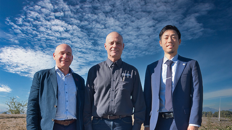 Elliot-Matsuura is donating to the BC Metal Manufacturing Advisory Group Fund to further efforts to raise awareness of the manufacturing trades in B.C. Left to right: Elliot Matsuura president Vince D’Alessio, Modern Engineering general manger Udo Jahn and Matsuura Japan director Yuto Matsuura.