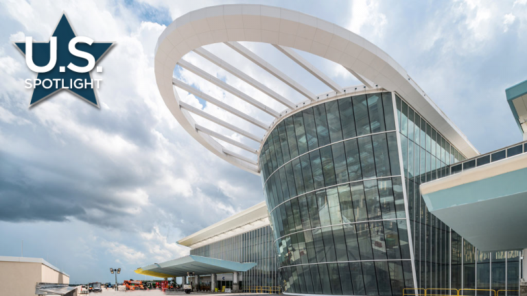 The Prow is the signature element of Terminal C's curbside.