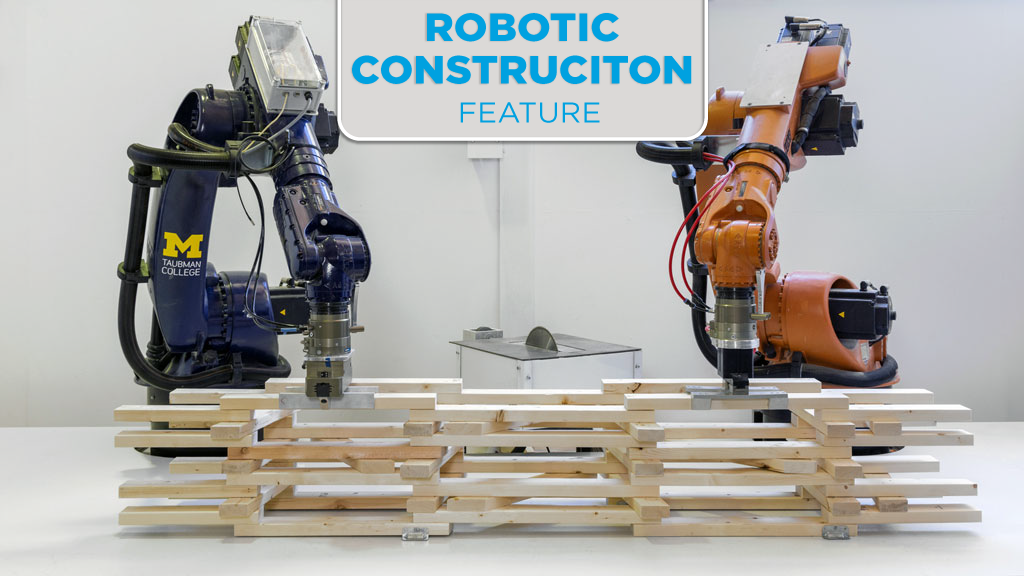 Michigan wood pavilion build a human-robot collaboration