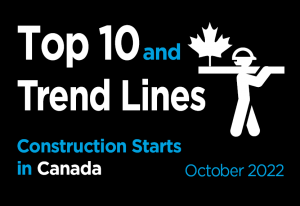 Top 10 largest construction project starts in Canada and Trend Graph - October  2022