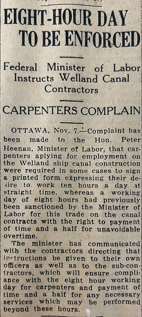 A story from the first issue of the Daily Commercial News published Nov. 8, 1927.