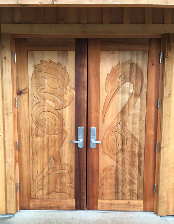 Western red cedar was used almost exclusively throughout the Tsawout First Nations’ Bighouse.