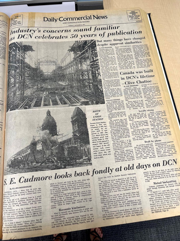A DCN 50th anniversary edition from 1977 reported on the progress over the years at Union station and highlighted several disagreements on who would build it.