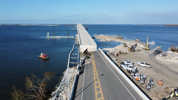 Crews from Jacksonville-based Superior Construction, a joint venture of the de Moya Group, and Fort Myers-based Ajax Paving were contracted to do the work, along with Vulcan Materials. Crews logged more than 36,000 hours on the project.