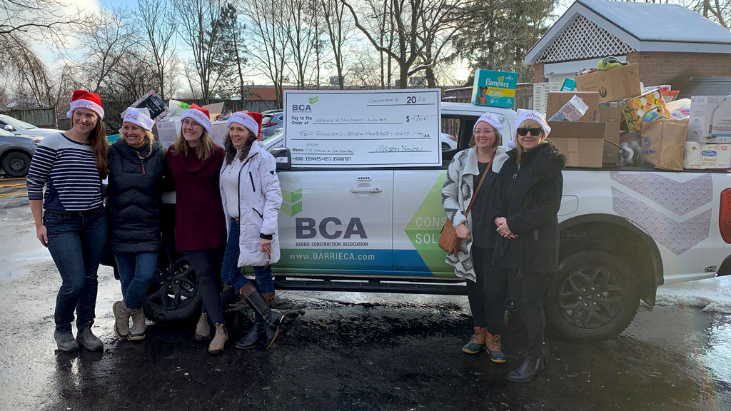 BCA Women in Construction donate to shelter