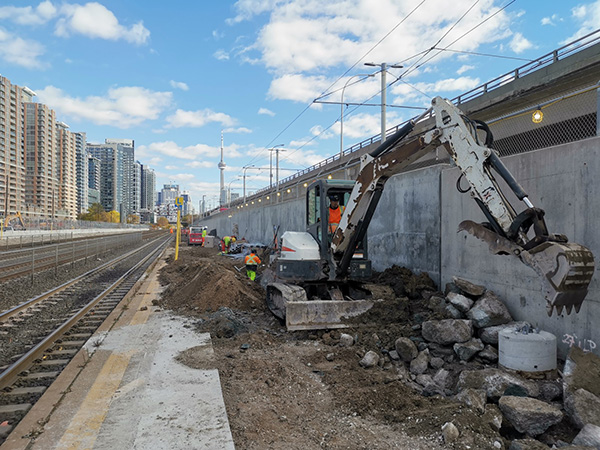 Crews undertook early works excavations at the Exhibition site recently.