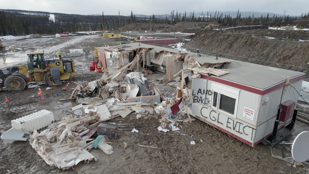 Millions of dollars in damage was done to a Coastal GasLink construction site, states the company, as shown in this photograph during a site visit on Feb. 19.