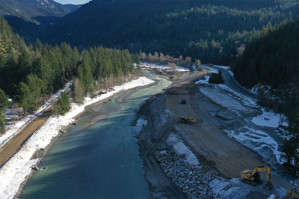 Crews worked around the clock on B.C. highways damaged by historic rainstorms in the fall of 2021. Matt MacInnis, president of the Electrical Contractors Association of B.C., stated credit should be given to the province and contractors for how quickly things came back online. 